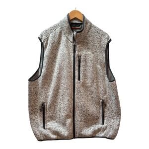 Free Country XXL Mens Full‎ Zip Fleece Vest Sleeveless Pockets Outdoor